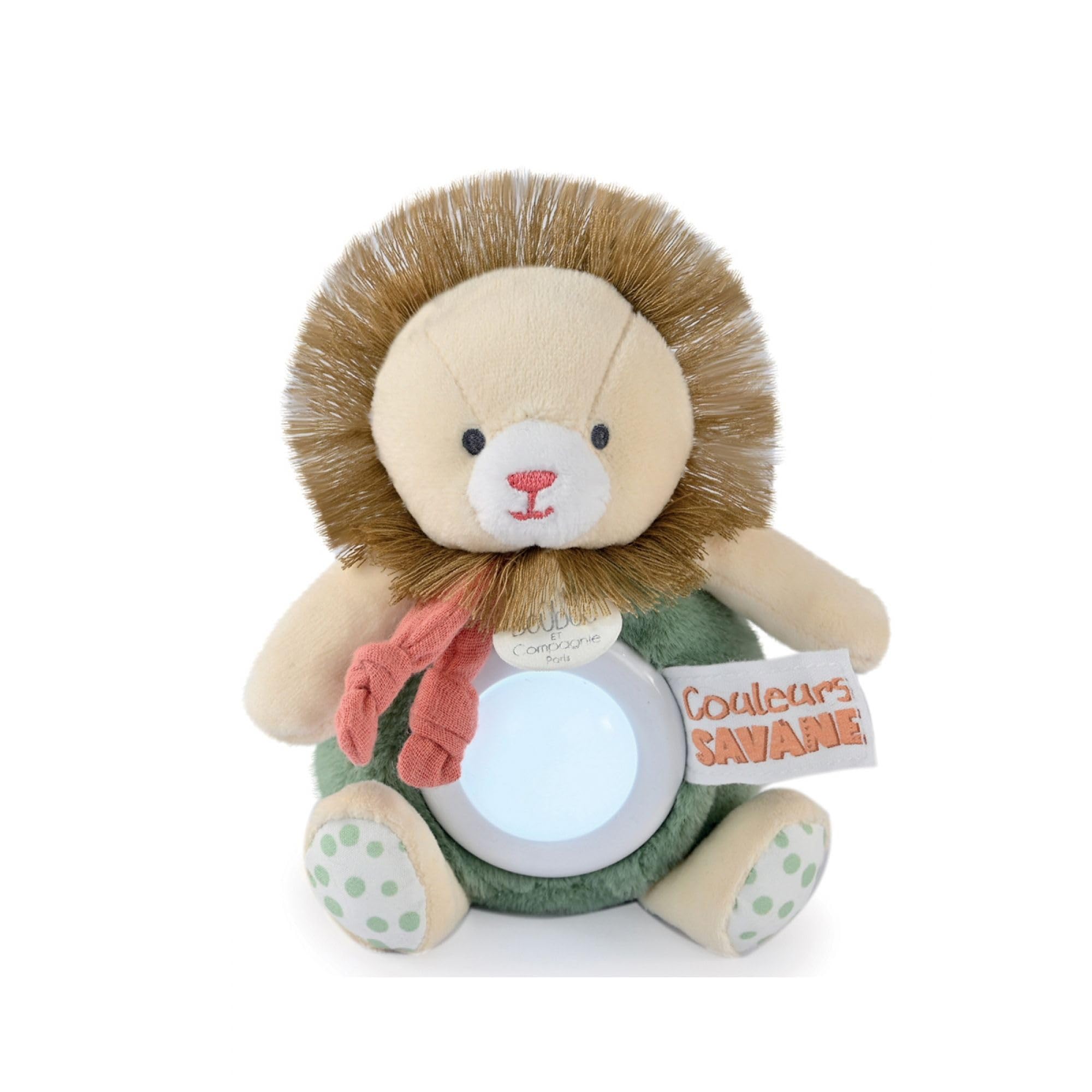 Doudou et Compagnie - Colours Savannah - Lion Night Light - Beige - 15cm - Birth Gift - DC4070