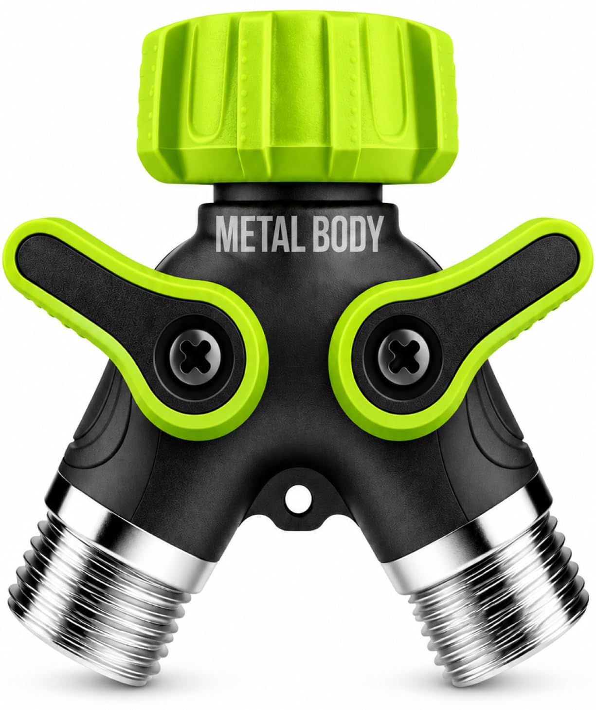 Metal Garden Hose Splitter - 2 Way No Leak -1