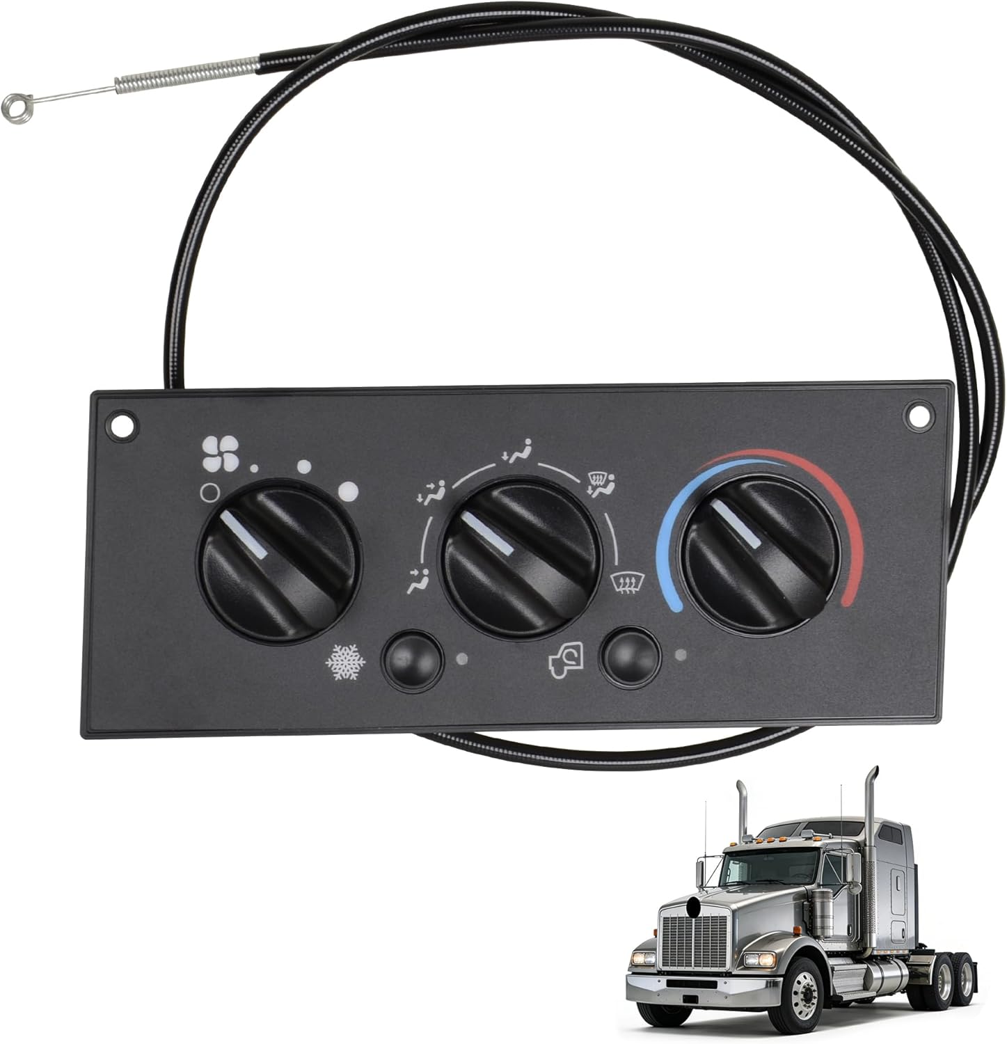Climate Control Module 599-5511 A/C Control Panel Compatible with Kenworth T800 W900 C500 T300 T600A 2002-2006 Replace OE F21-1007-1 F21-1025-100 F21-1032-100 F21-1025-110