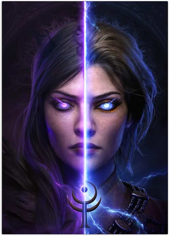 Displate Metal Poster Path of Exile 2 - Classes - Witch Sorceress - Gaming Posters for Men - Collectible Gift - Wall Art Decorations Metal Sign for Gamer Room Decor 18.9x26.6 in