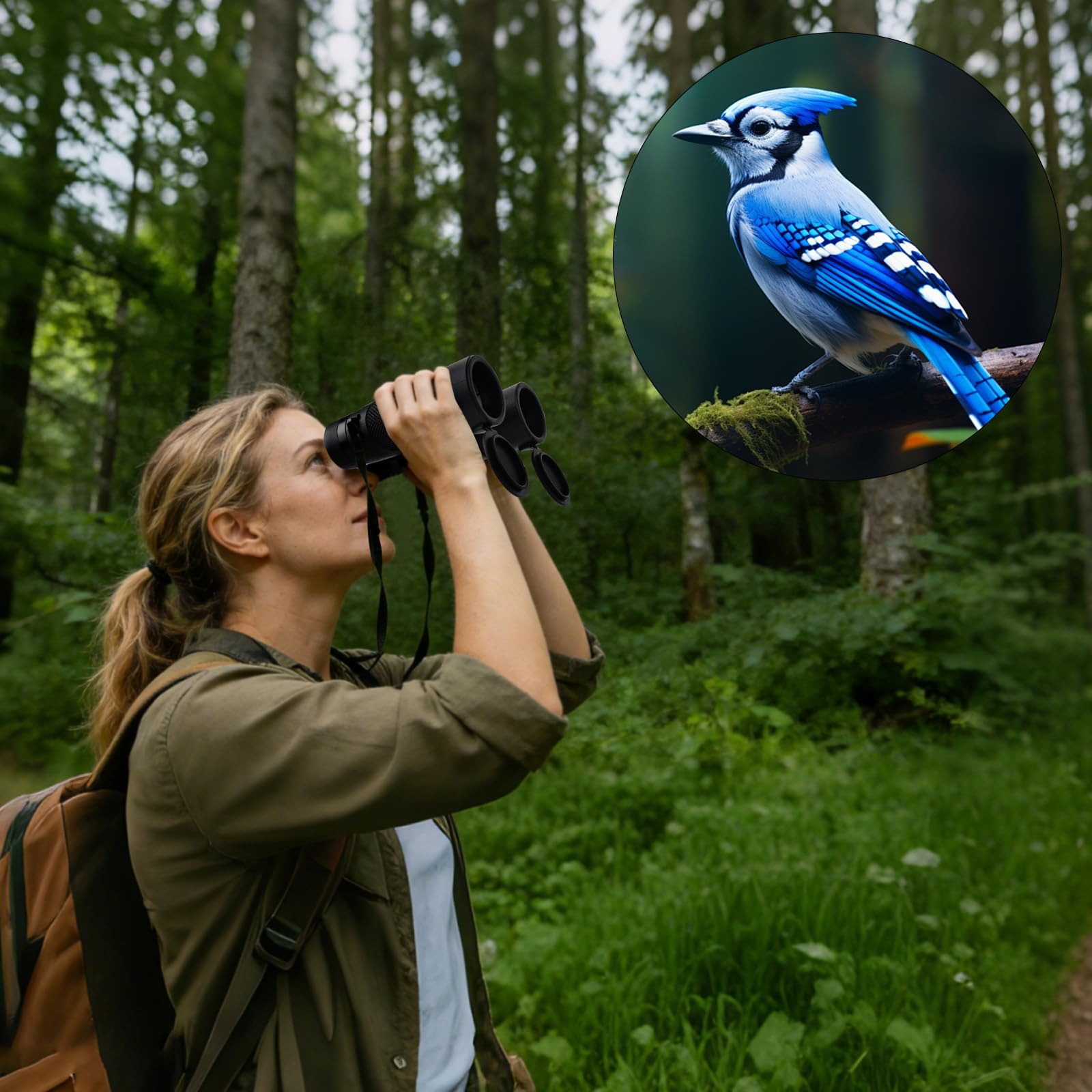 Jumelles Adultes, 12 x 42 Jumelles Étanches HD pour Adultes avec BAK4 Prism, FMC lentille, Portables Télescope pour l'observation des Oiseaux, Football, Randonnée et Les Concerts