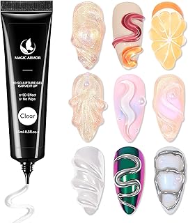 MAGIC ARMOR 3D Gel Nail Art -15g Skulptur Nail Gel, Aufbaugel Klares Multifunktionell Rhinestone Glue für 3D Nail Art Nagel Carving 3D Nail Sculpting DIY Nageldesign Sculpting Nagelmodellage Hause