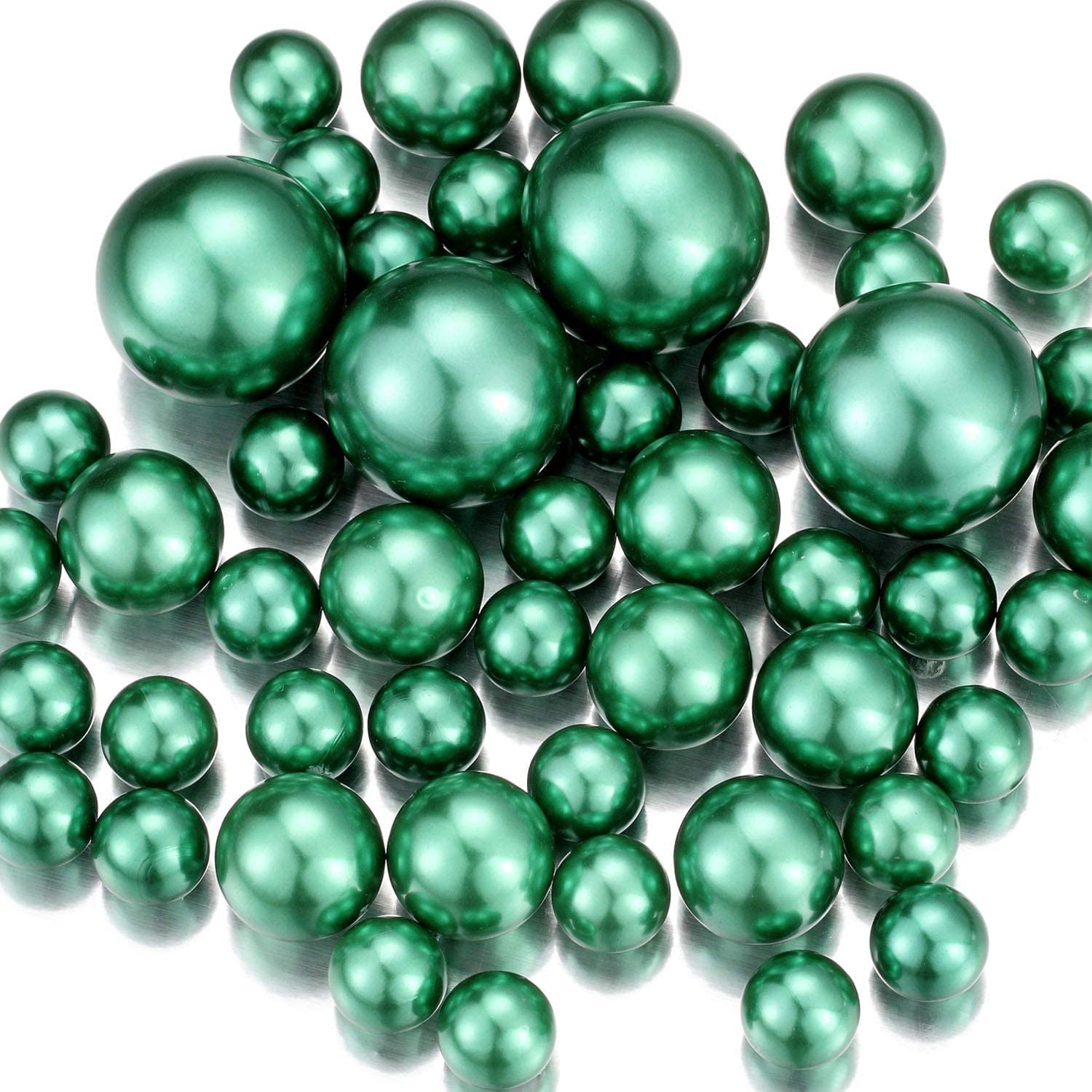 Perlas de imitación verdes NOTCHIS sin agujeros de alta densidad para jarrones de lujo