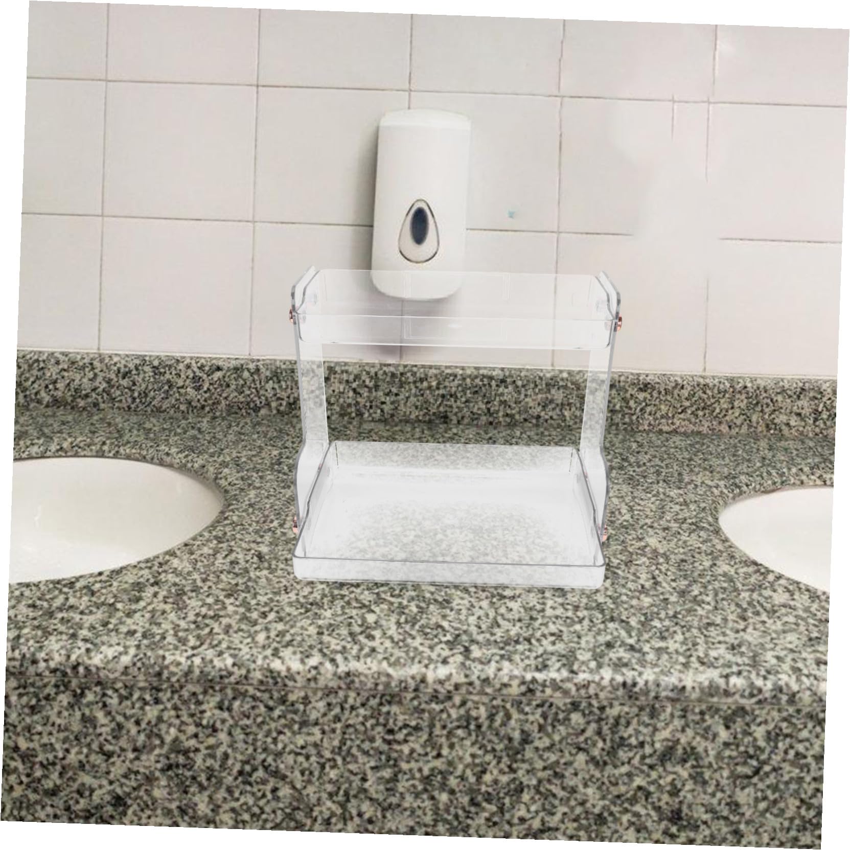 Hohopeti Organizer Multi-layer da Strato Doppio a e Cosmetici Acciaio Bagno in Capacità Inossidabile Pet, Portatrucchi Forte di Carico, per Bagno e Camera da Letto