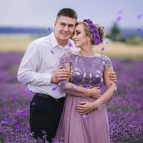 Miniatura 6 de Yuxung 200 flores artificiales de seda falsa de 3 pulgadas con tallo de esmeralda, rosa sintética y tallo de 6 pulgadas para boda, ramo de novia,