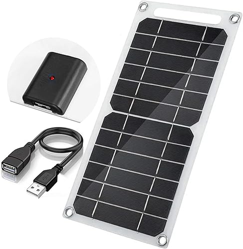 Mini panel solar USB de 5 V 6 W, portátil de 5 voltios y 6 vatios de alta eficiencia cargador de panel solar monocristalino con cable de 55 pulgadas