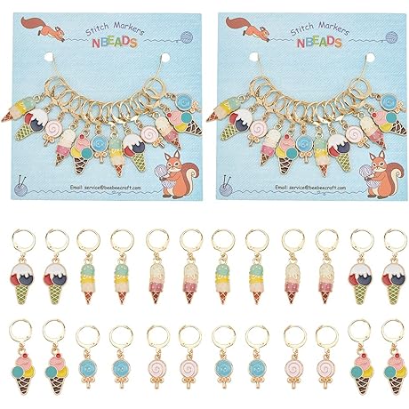 NBEADS Stitch Markers for Knitting, Sewing, and Jewelry Making