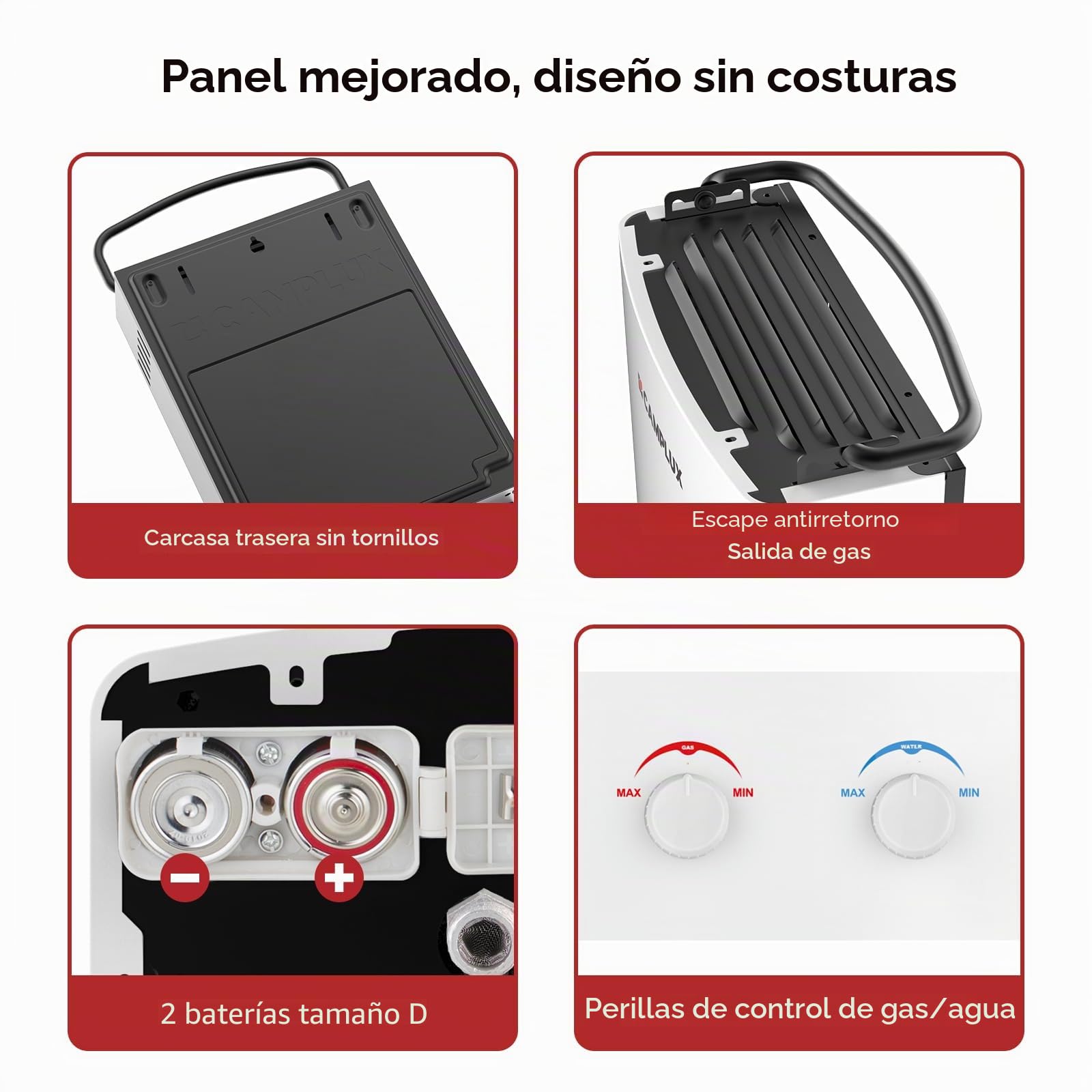 Camplux AY132N Calentador de Agua a Gas de 5 Litros, Portátil Ducha al Aire Libre para Camping, RV, Lavar Caballos Imagen del producto 5