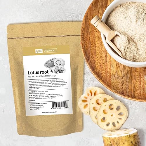 Miniatura 4 de Polvo natural coreano de raíz de loto 200g - 7.05 oz (polvo de raíz de loto)