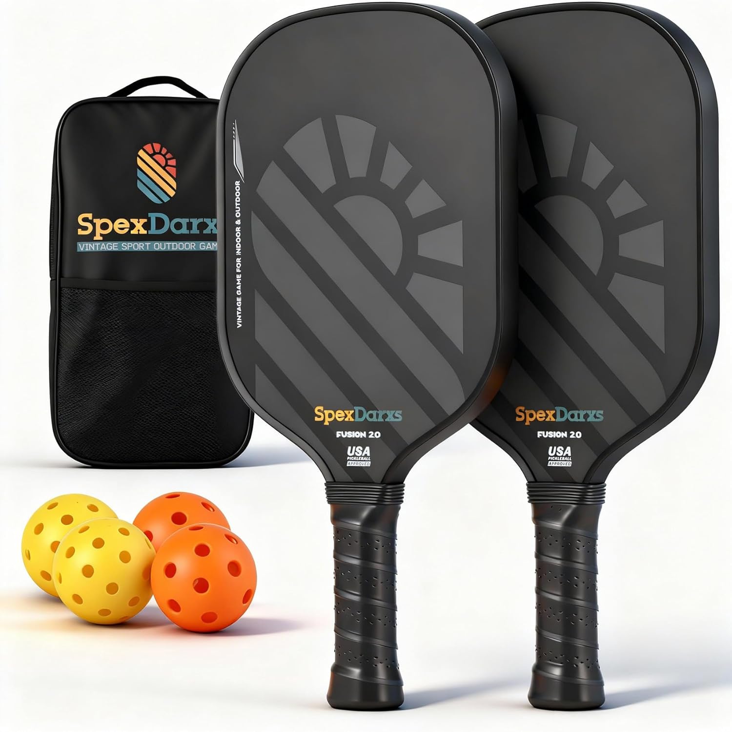 Pickleball Paddles Set of 2, USAPA Approved Lightweight Fiberglass Pickleball Paddles,Pickleball Indoor Outdoor Game for Adults Family Friends, Pickleball Gift for Men Women - Image 9
