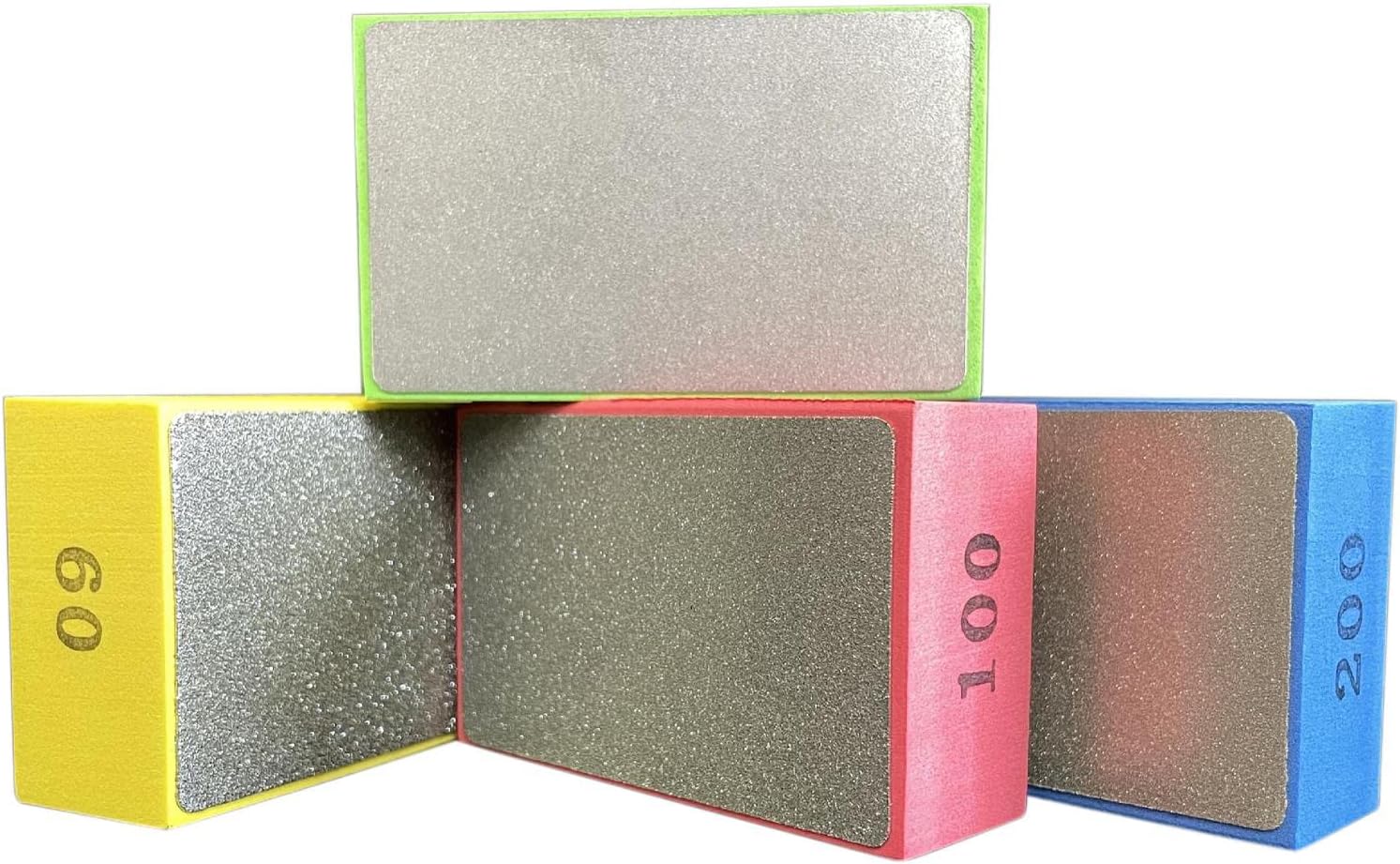 4pcs Diamond Hand Polishing Pads for Sanding Ceramics Glass Tile Concrete Stone Marble Granite