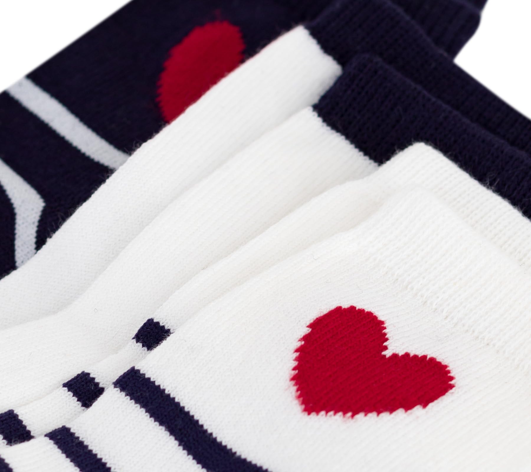 Petit Bateau 3 Paires de Chaussettes Bébé en Coton Rayures et Cœurs A0eop01 ACCESSOIRES Mixte bébé (lot de 3)