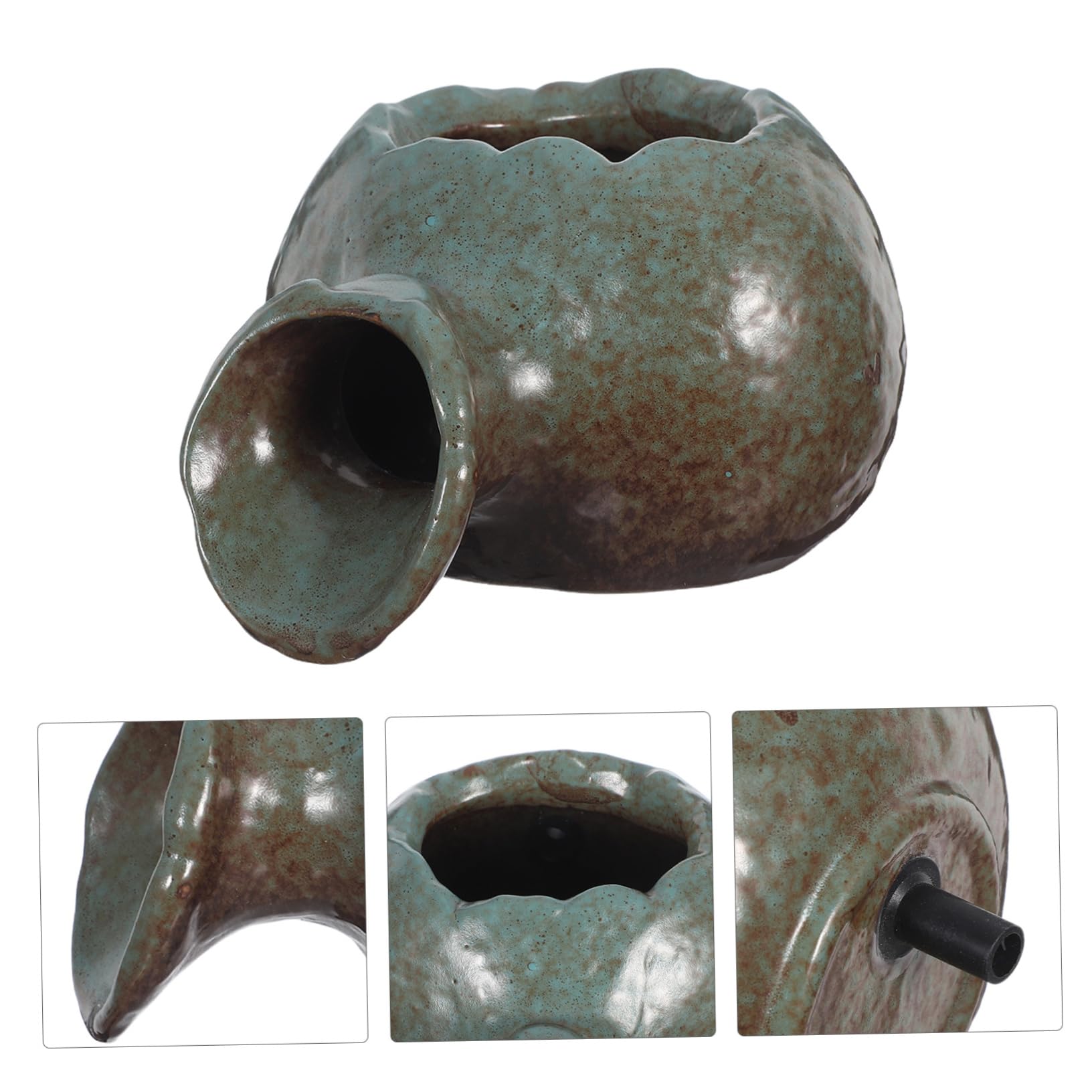 ERINGOGO Vaso di Ceramica Decorativo di Circolazione Acqua Ornamenti per Acquari per Vasche d Acqua Fontane da Giardino e Arredamento da Interno