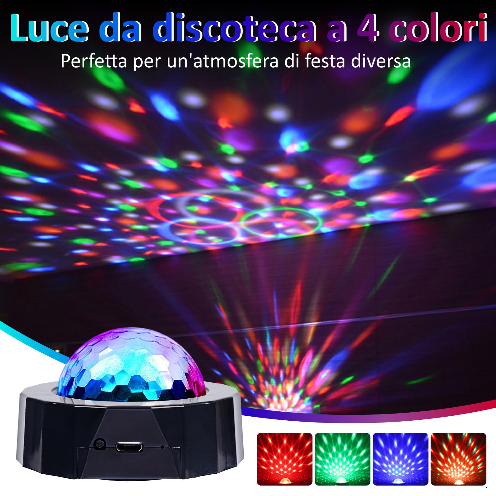 Luci Da Discoteca LED USB Per Palco RGB Mini DJ Luci Da Discoteca Palla Suono Festa Luce Proj~p143197439 - Foto 14