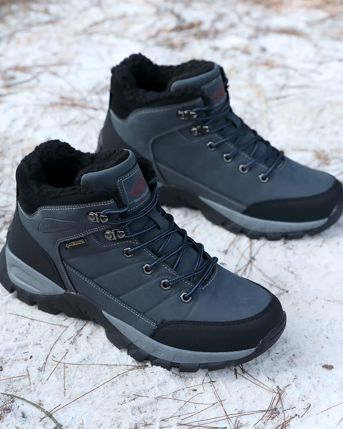 ARRIGO BELLO Winterschuhe Herren Winterstiefel Wanderstiefel Trekking Stiefel Gefüttert Warm Rutschfeste Boot Größe 41-46