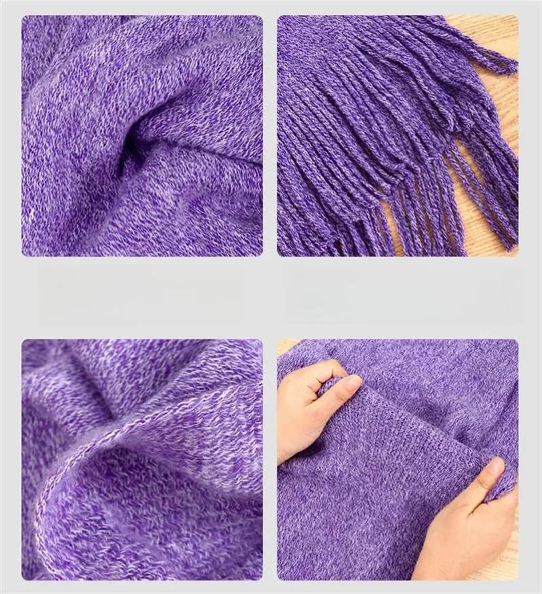 Damska czapka beanie, szalik, frędzle, rękawiczki, 3 zestawy, ciepłe, dzianinowe, outdoorowe, zimowe (Gray9, jeden rozmiar)
