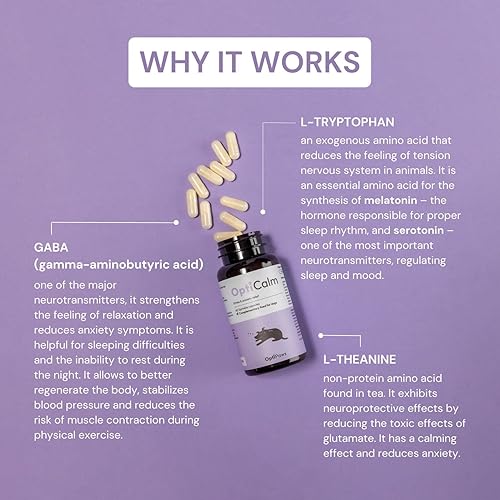 Miniatura 3 de OptiCalm - Suplemento calmante para perros, GABA, L-teanina y L-triptófano, cápsulas de espolvoreo para relajación y alivio de la ansiedad, ayuda