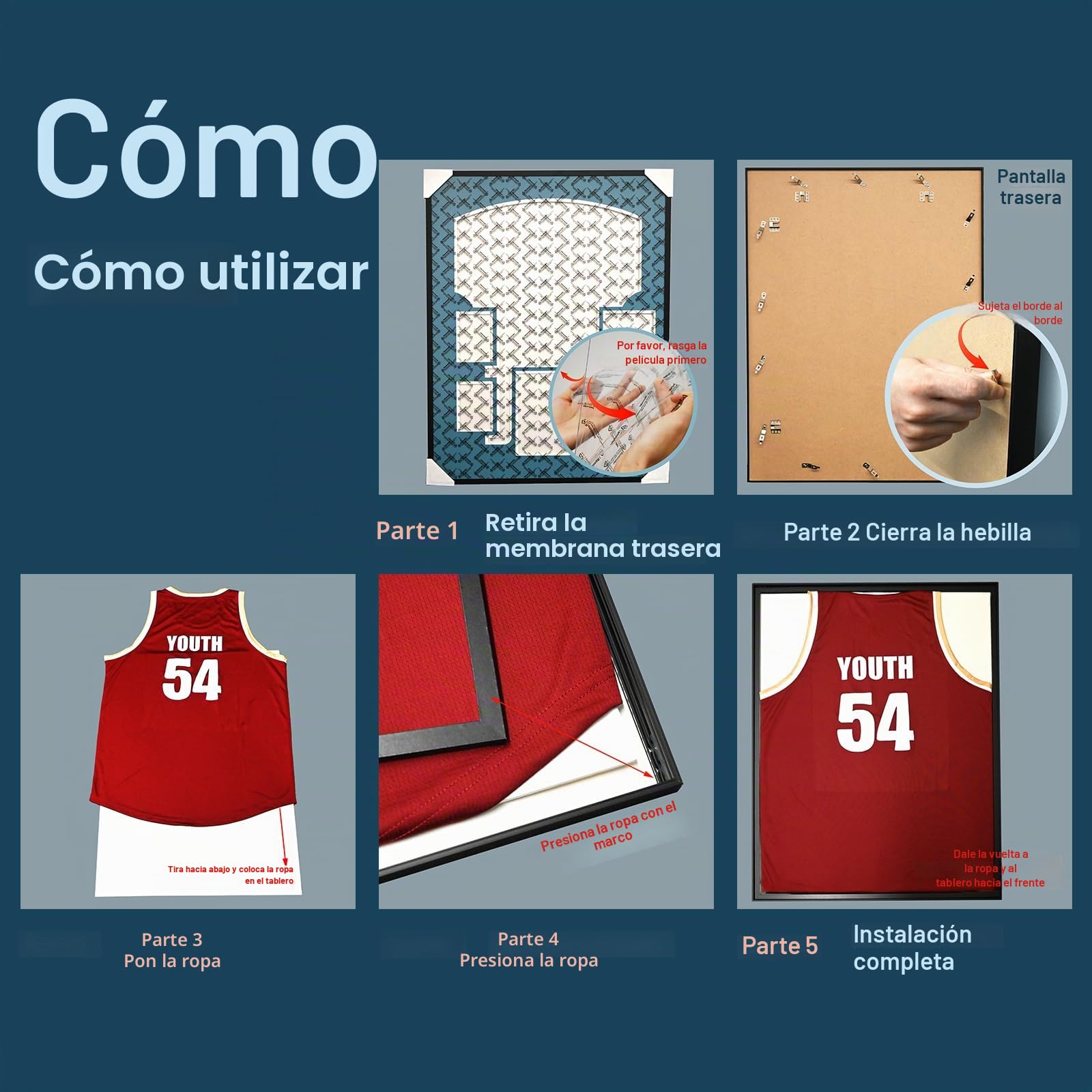 Marco para Camisetas de Fútbol 60x80 cm Marco Camisetas Futbol 3D de Aluminio con Plexiglás Irrompible para Camiseta Firmada Vitrina Expositora, Cuadro Deportivo para Colección y Regalo | Marco 3D de aluminio y cristal acrílico con marco de fotos para fút