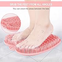 Vista 3 de BESKAR XL Esterilla grande para limpiar los pies en la ducha - Limpiador de pies para la ducha para eliminar callos y piel muerta, esterilla
