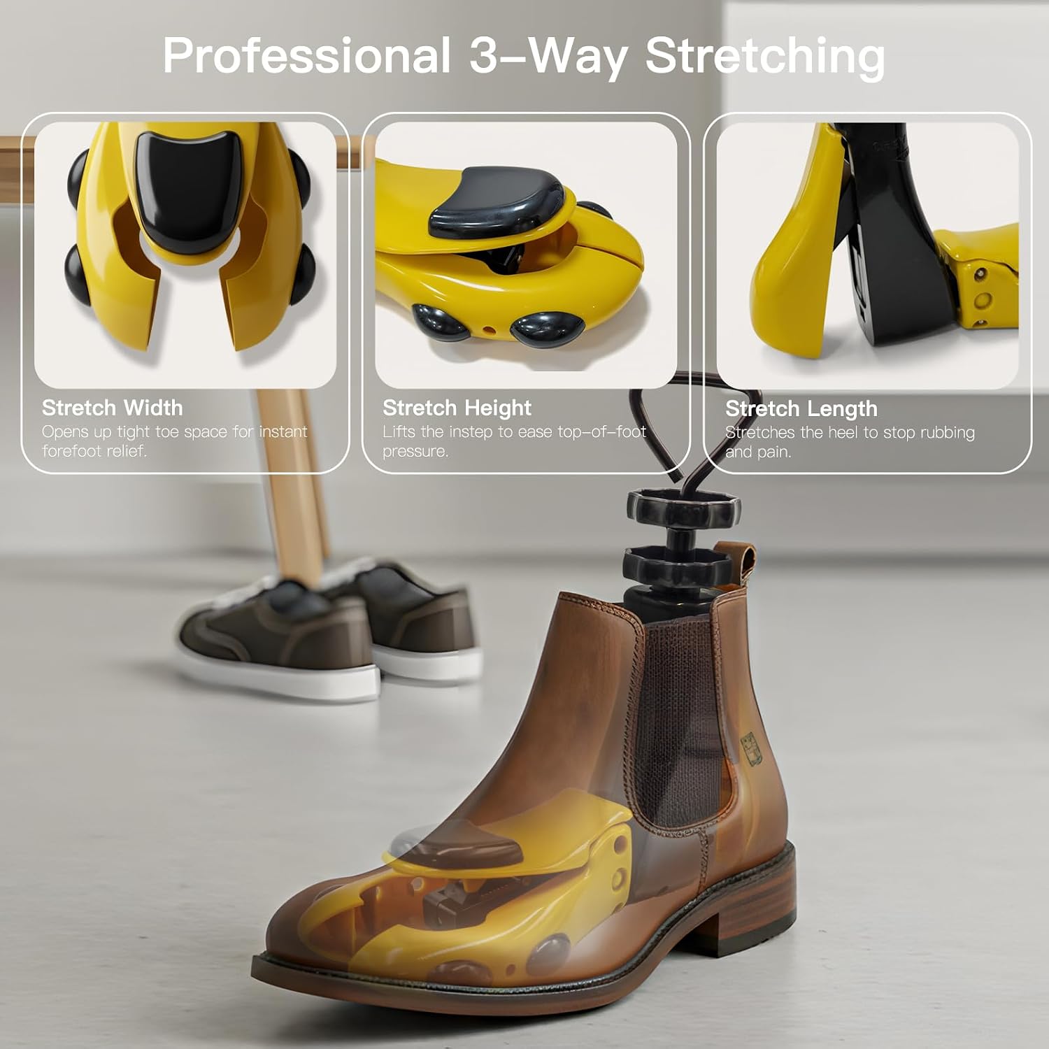 JJDPARTS Adjustable Shoe Stretcher, Boot Stretcher for Men & Women