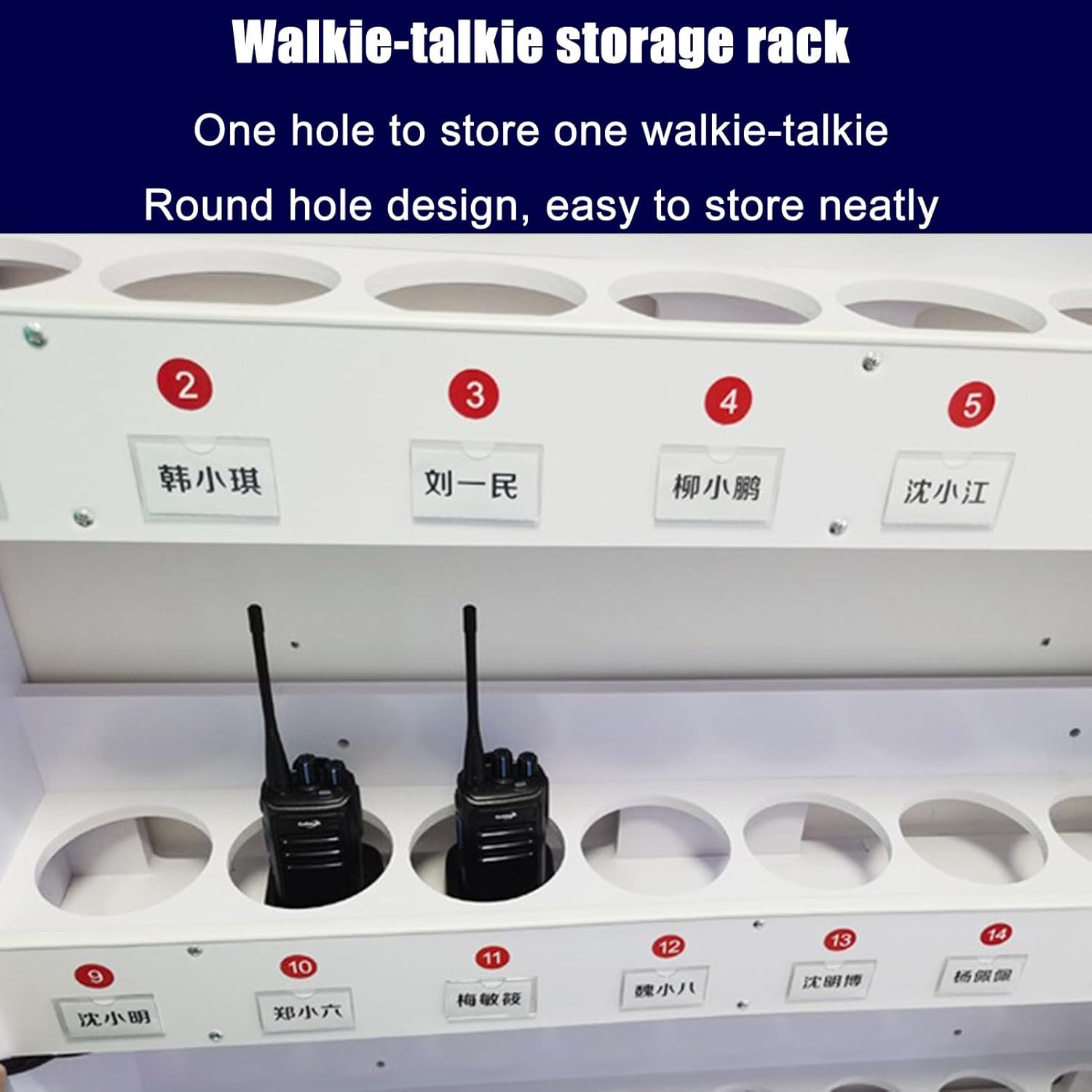 Wall-Mounted Walkie-Talkie Storage Rack, Universal Walkie Talkie Storage Case Two Way Radio Holder, Handheld Walkie Talkie Storage Box Organizer, Multi Radio Rack Display