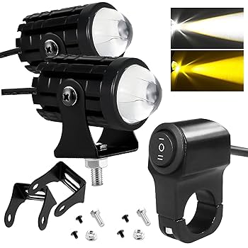 ラインバブリーウォッチ【値下げ◎】 Amazon | PIENSE バイク フォグランプ LED 2個/スイッチ付き