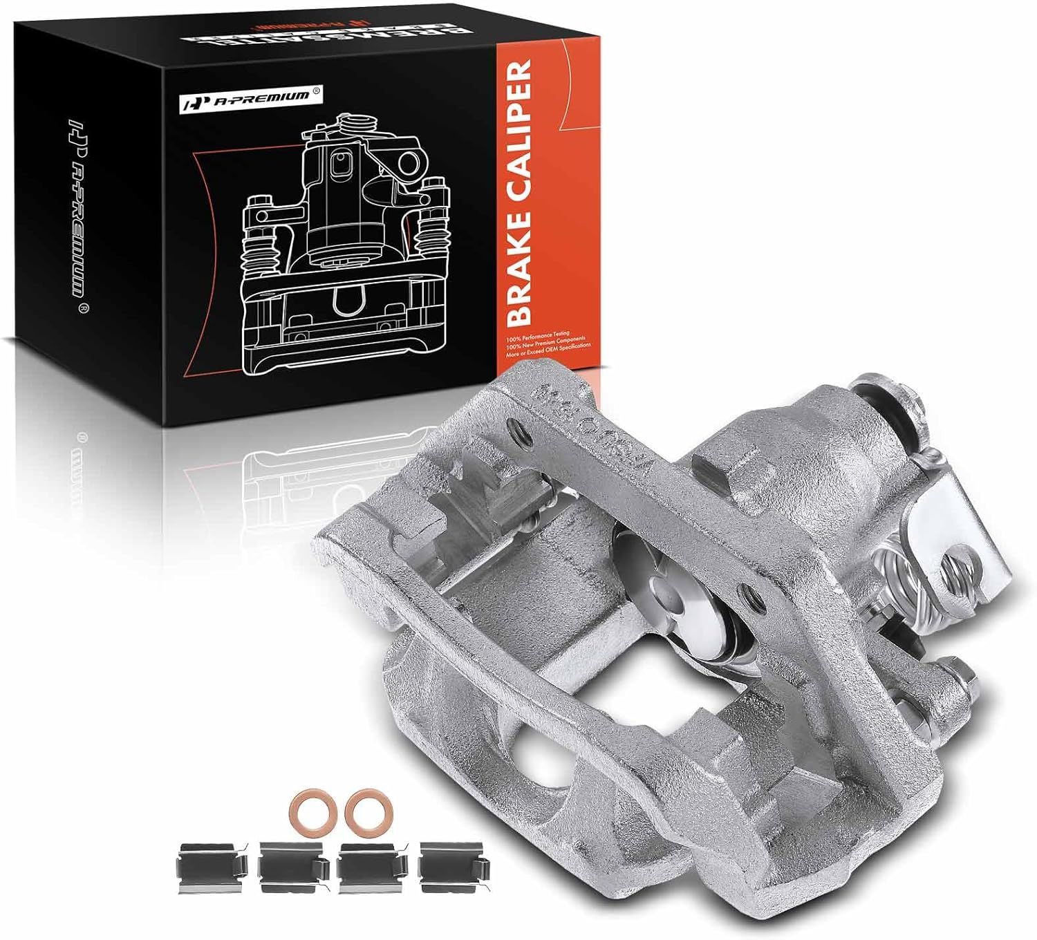 A-Premium Disc Brake Caliper Assembly with Bracket Compatible with Select Ford and Lincoln Models - Explorer 2011-2019, Flex/MKT 2010-2014, Taurus 2013-2019 - Rear Left Driver Side