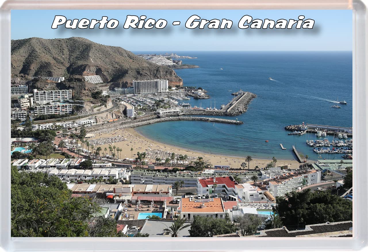 Baked Bean Store Multicolor Puerto Rico - Gran Canaria - 96 X 67Mm Jumbo Fridge Magnet/Magnets Bbsfhm563