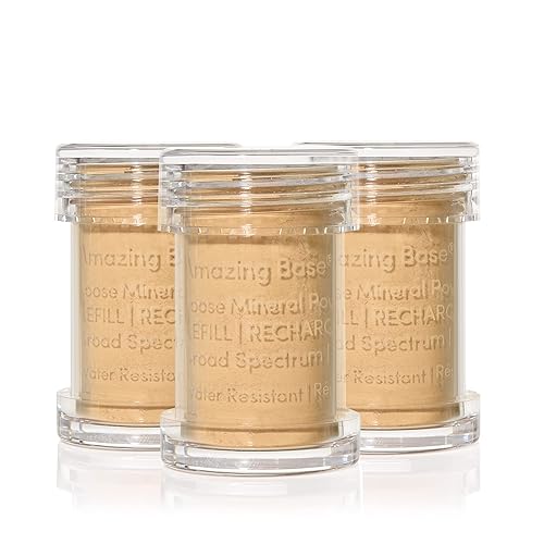 jane iredale Amazing Base - Polvo mineral suelto, base luminosa con SPF 20, sin aceite, sin talco y sin peso, vegano y libre de crueldad animal