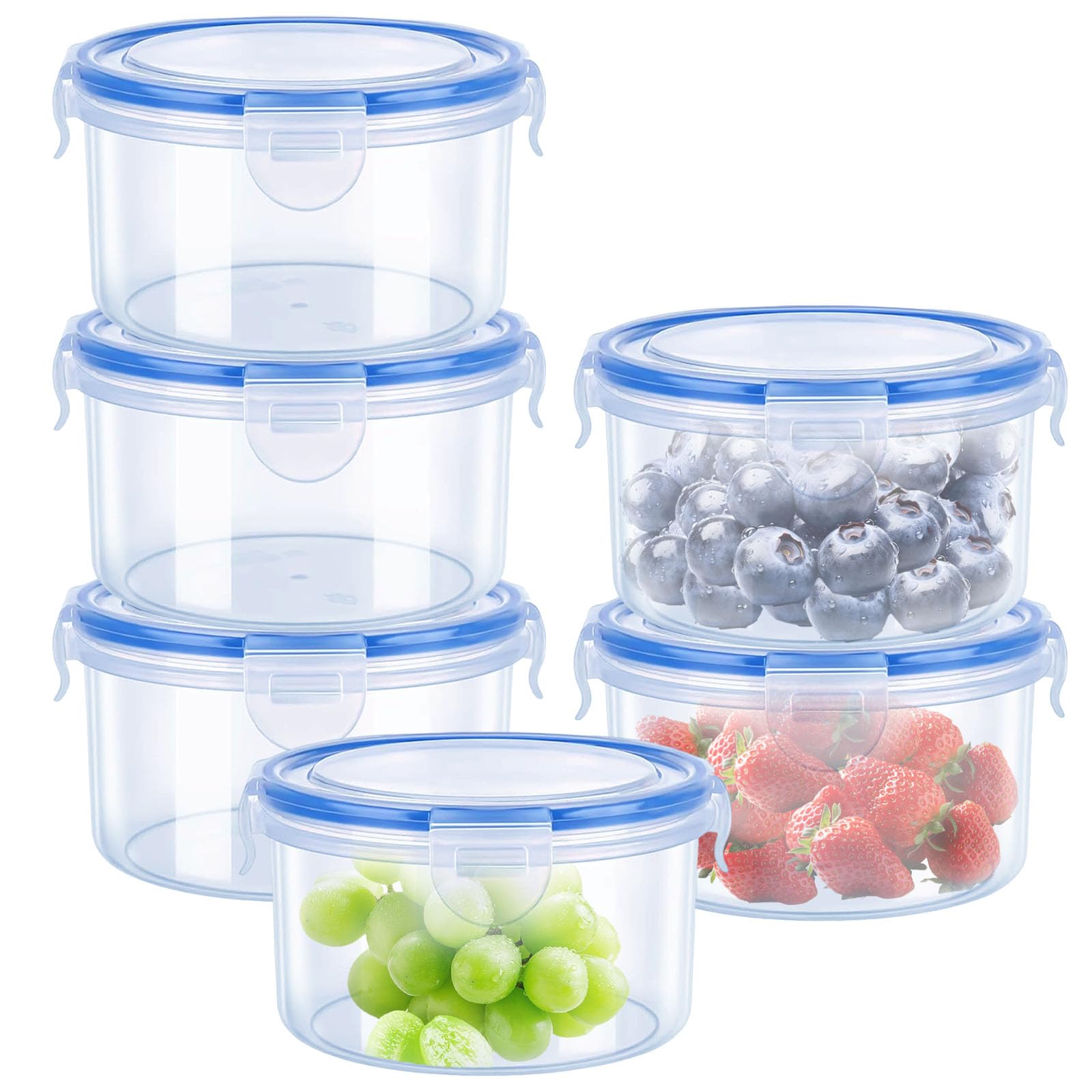 20 PACK] 16 Oz Twist Top Storage Deli Containers - Airtight Reusable Plastic Food Storage - View #9