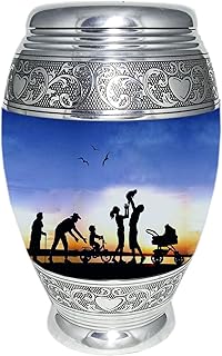 LOVE MEMORIALS Cremation Urns- All Loving Family in One Frame Adult Urn –Best Urn for Human Ashes – Funeral Urn (Adult (220 lbs) – 10.5 x 6 “, Large Urn)