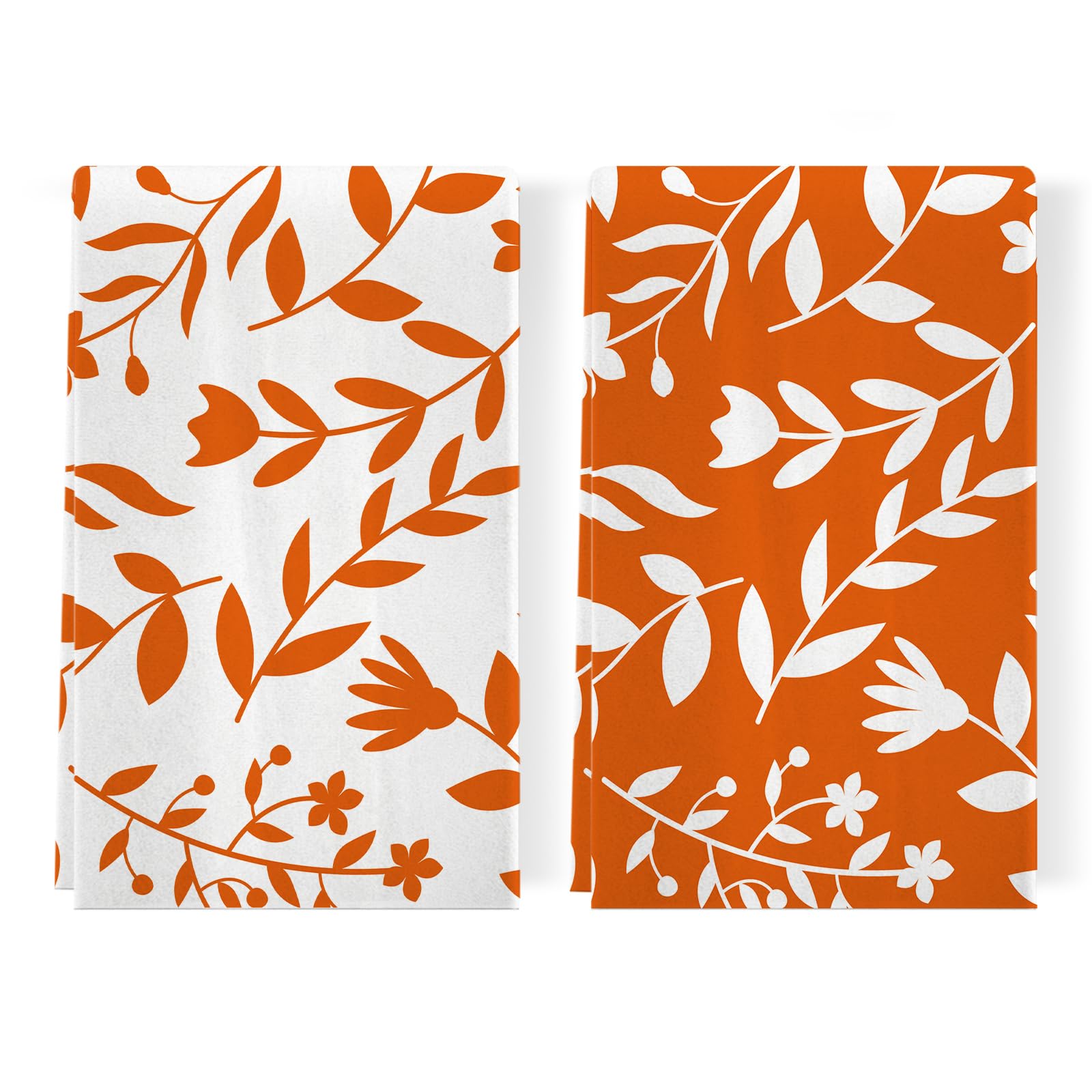 Jiudungs Fall Kitchen Towels Set of 2 Fall Leaves Dish Towels 18x26 Inch Farmhouse Autumn Thanksgiving Harvest Festival Decorations and Supplies for