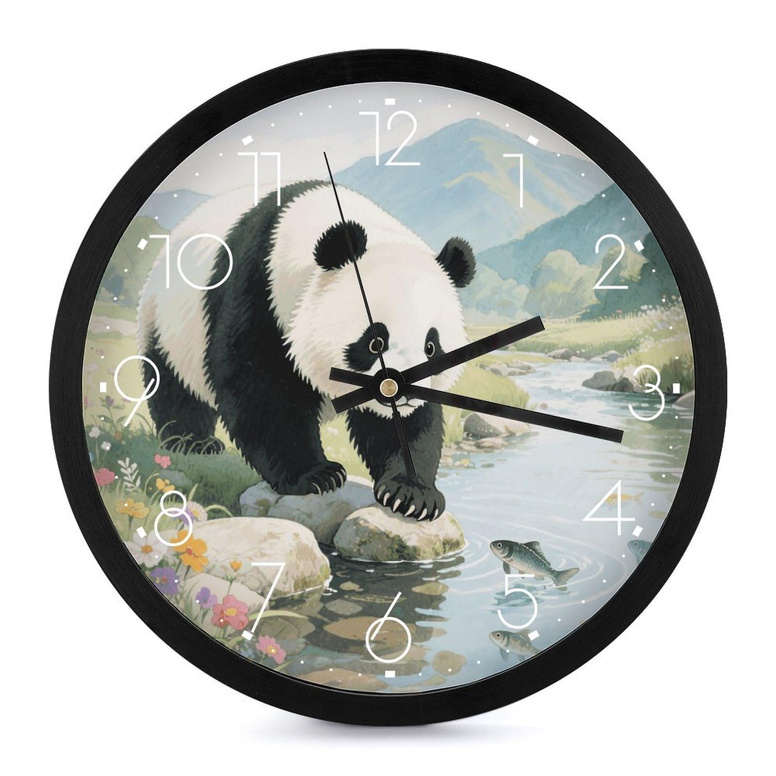 Horloge murale panda sans tic-tac : la solution silencieuse pour dormir dans la chambre