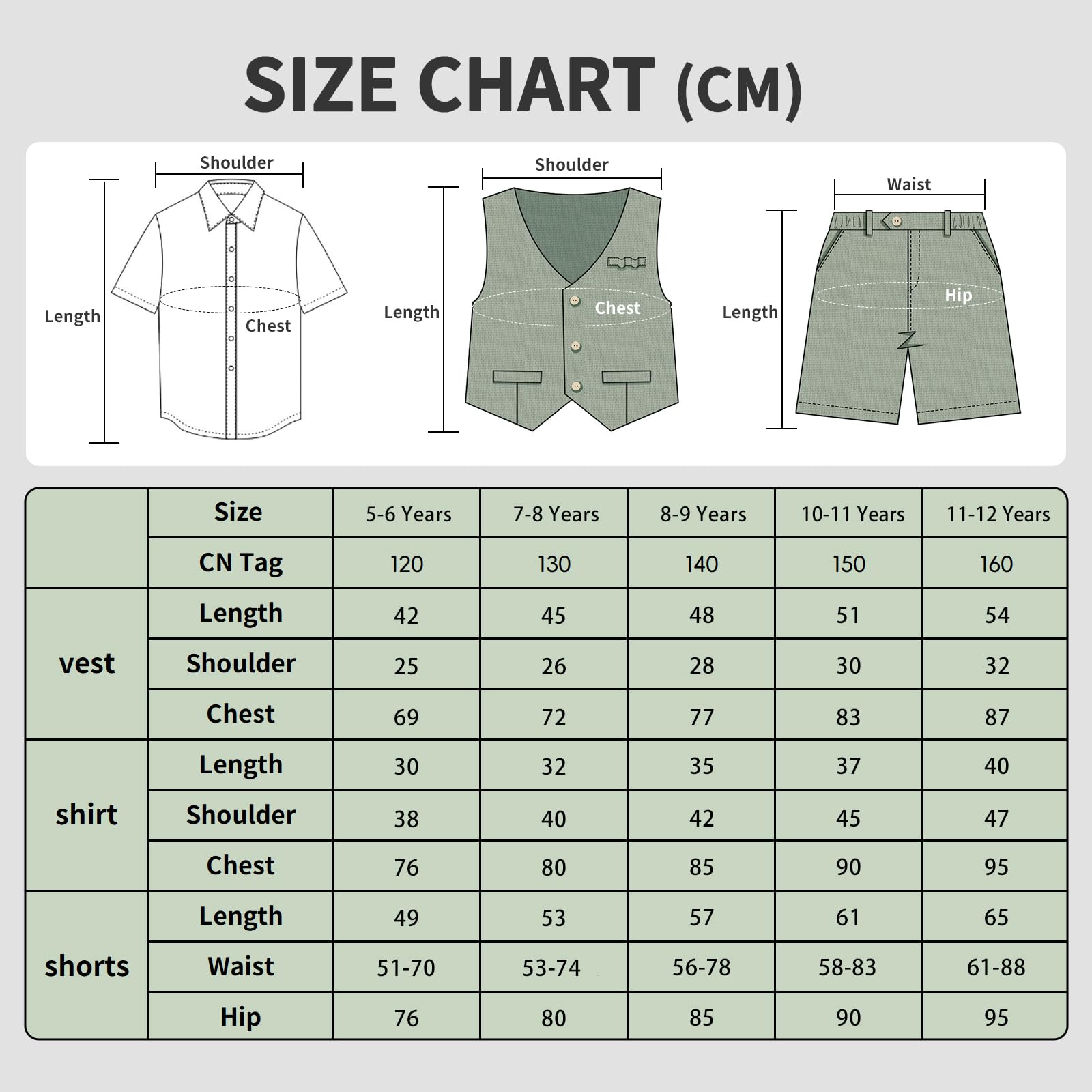 LOLANTA 4 pièces Costume Garcon Mariage Ete, Tenue Enfant Garcon Ceremonie, Vêtement Baptême Anniversaire Garçon Page, Ensemble Costume Short Lin Gile Chemise avec nœud Papillon