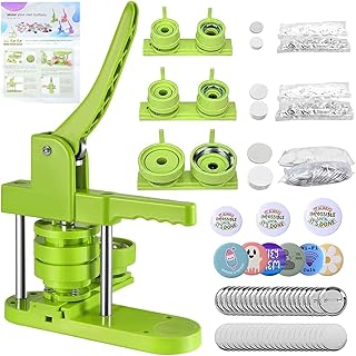 Button Maker Machine Multiple Sizes 400pcs, Pin Maker Button Press 1+1.25+2.25 inch Button Badge Making Supplies for DIY Personalized Metal Pinback Buttons