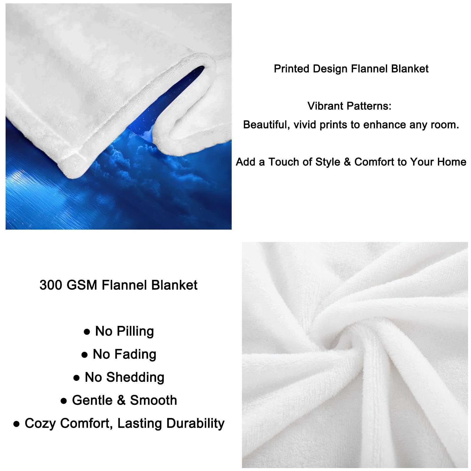 Fantastyczny niebiański polar flanelowy koc polarowy, narzuta na sofę Wygodny koc 2-osobowy koc na łóżko w kratę zimowy, 220 x 240 cm Niebieski