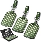 Luggage Tags for Suitcases Travel Accessories: Leather Luggage Tag 3 Pack TSA Approved Airplane Travel Essentials for Women, Bag Tags for Luggage Long Flight Must Haves Travels Gift Airport Essentials