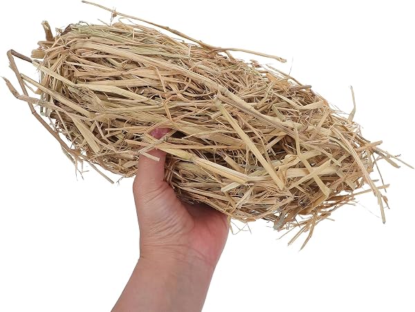 鶏の産卵箱用の藁 1斤 自然な小麦わら製 動物用寝具して最適遊びサポートする厚手暖かい素材 屋外鶏小屋やペットの寝床に適した天然ストロー - 4