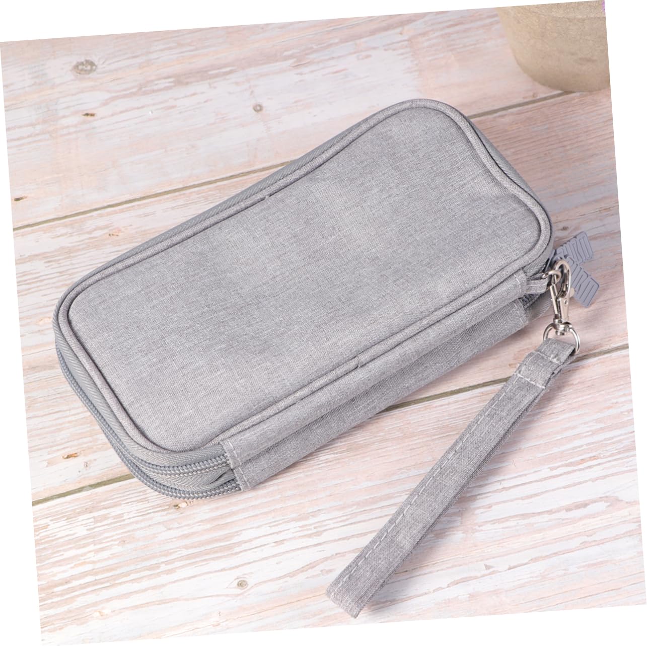 Gadpiparty 3piezas Bolsa Organizadora De Cables para Cargador De Datos Estuche De Viaje Doble Capa y Antichoque Accesorio Electrónico Compacto Gris