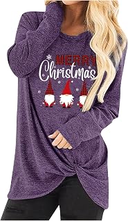 Strungten Women's Cute Pattern Printed Tops with Hood Winter Holiday Clothing Loose Outdoor Sweatshirt Classic Jumper with Pockets Vintage Oversize Hoodie Soft Comfy Casual Pullover