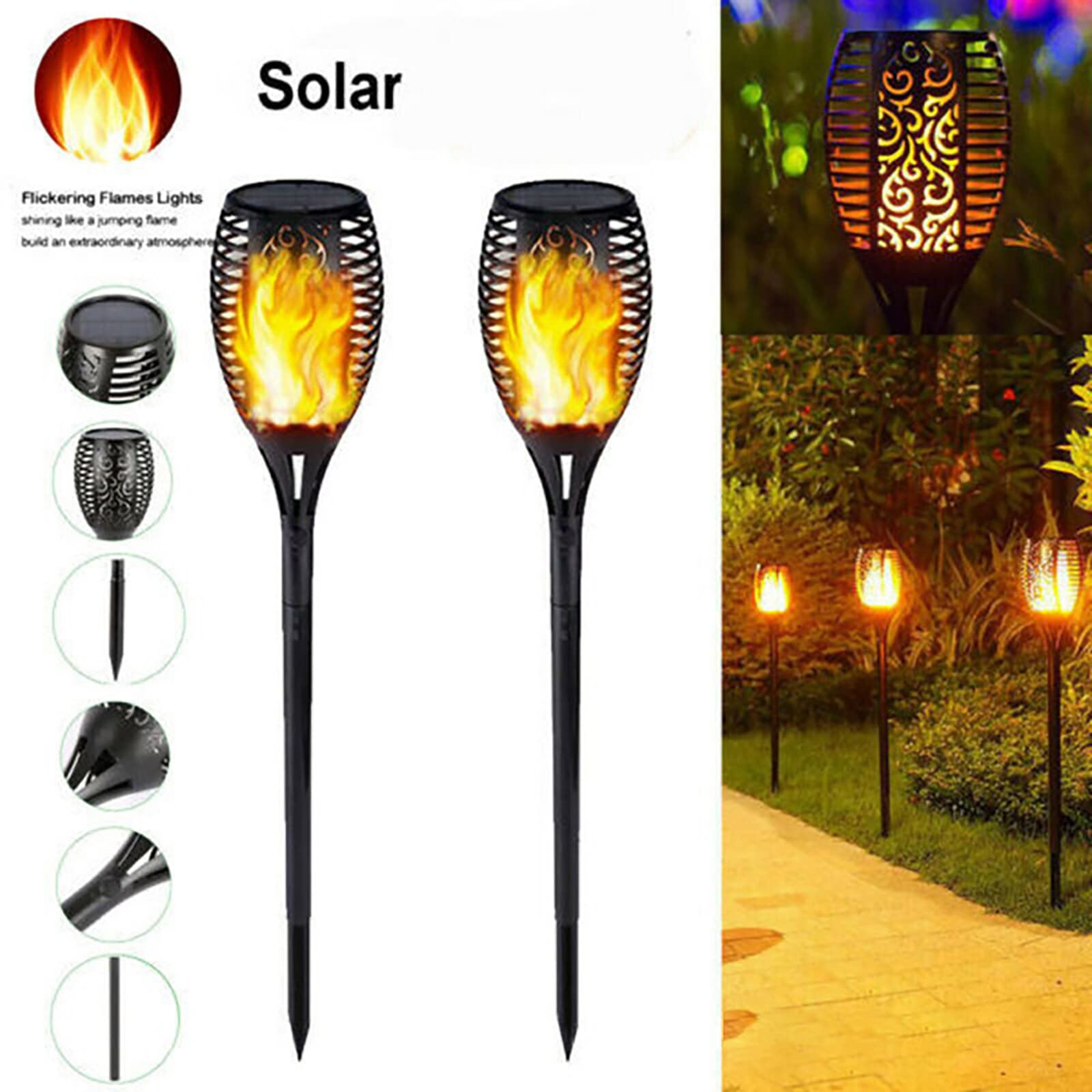 Luci Solari Halloween 24 LED Verde – 4 Pezzi, Energia Solare, Impermeabili Per Giardino E Vialetto