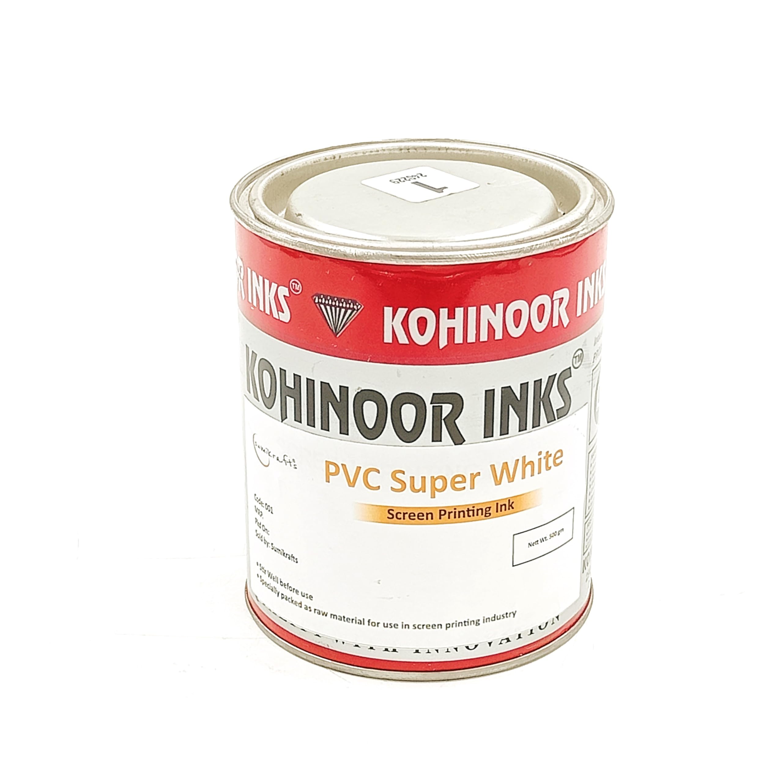 Sumikrafts PVC White-Screen Printing Ink-500gm (Tin Can)