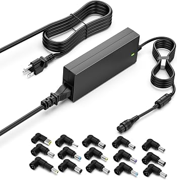 90W 65W Universal AC Adapter Laptop Charger Compatible with HP Dell Asus Lenovo Acer Toshiba Samsung Fujitsu Sony Gateway Notebook Ultrabook Chromebook Power Supply Cord with 15 Connectors