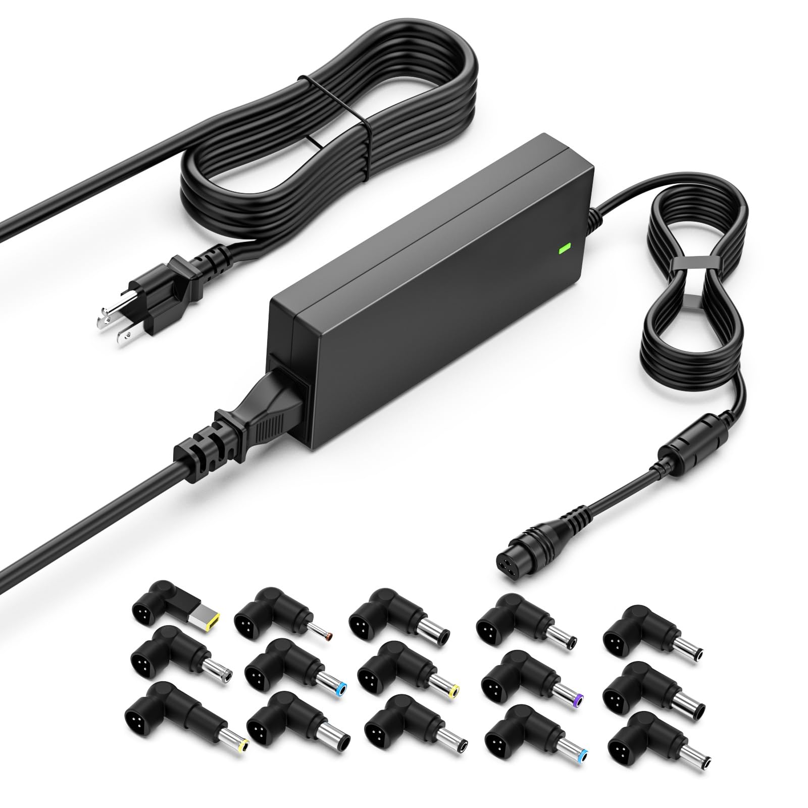 Alimentatore universale per computer portatile, 90 W, 65 W, compatibile con HP, Dell, Asus, Lenovo, Acer, Toshiba, Samsung, Fujitsu, Sony, Gateway, notebook, Ultrabook, Chromebook, cavo di