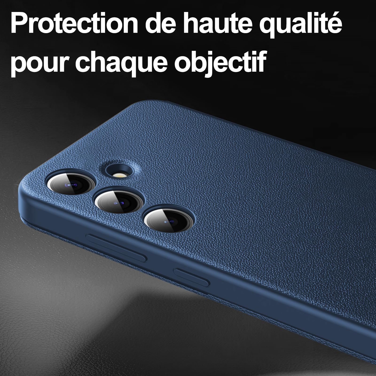 Custodia per Samsung A57 Clear View, custodia Smart View, flip Folio Cover a portafoglio, custodia a portafoglio Galaxy A57 Clear View, 360 Full Clap, protezione Case A57 5G (blu)