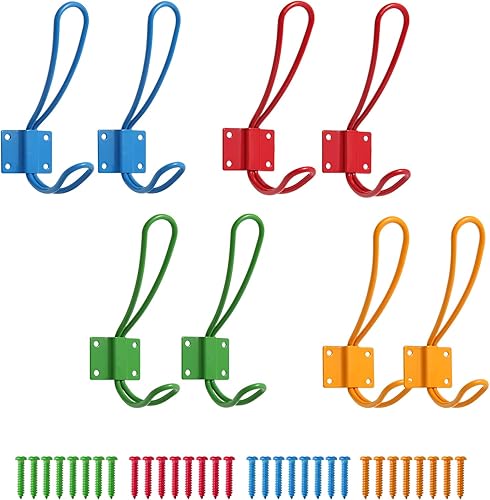 Ganchos de pared para niños y niñas para chaquetas, abrigos, mochilas, batas y toallas, perfecto para niños, perchero para montar en la pared para