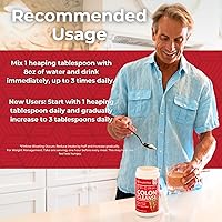 Vista 5 de Health Plus Colon Cleanse - Polvo natural de fibra diaria, sin gluten, desintoxicante, saludable para el corazón (12 onzas, 48 porciones)
