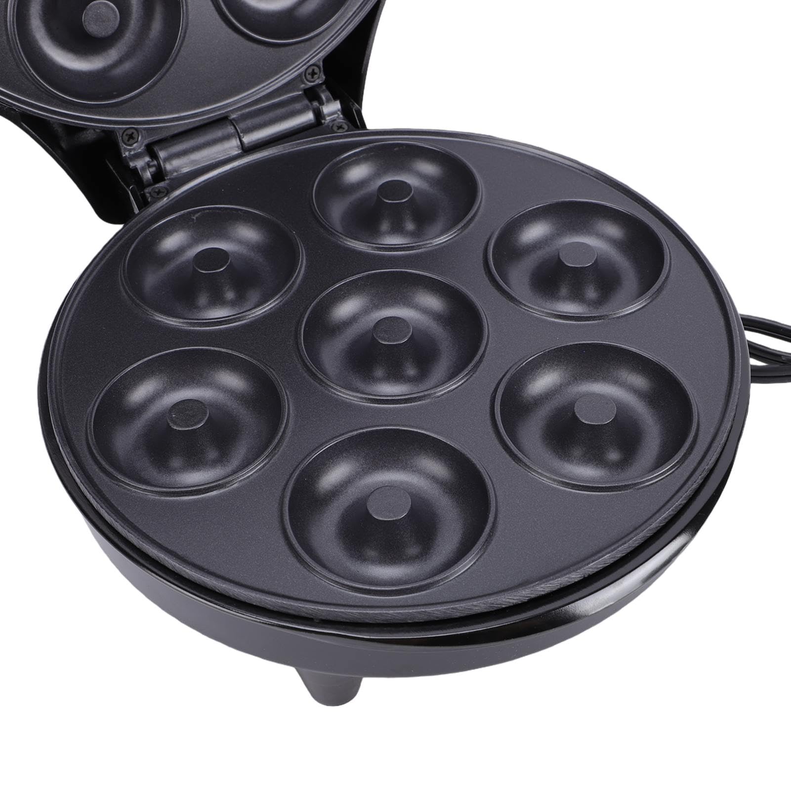 Máquina para Donuts Mini de 7 Agujeros, Molde Antiadherente, 1200W de Potencia para Aperitivos Caseros, Desayunos y Golosinas Infantiles (Enchufe europeo 220V)