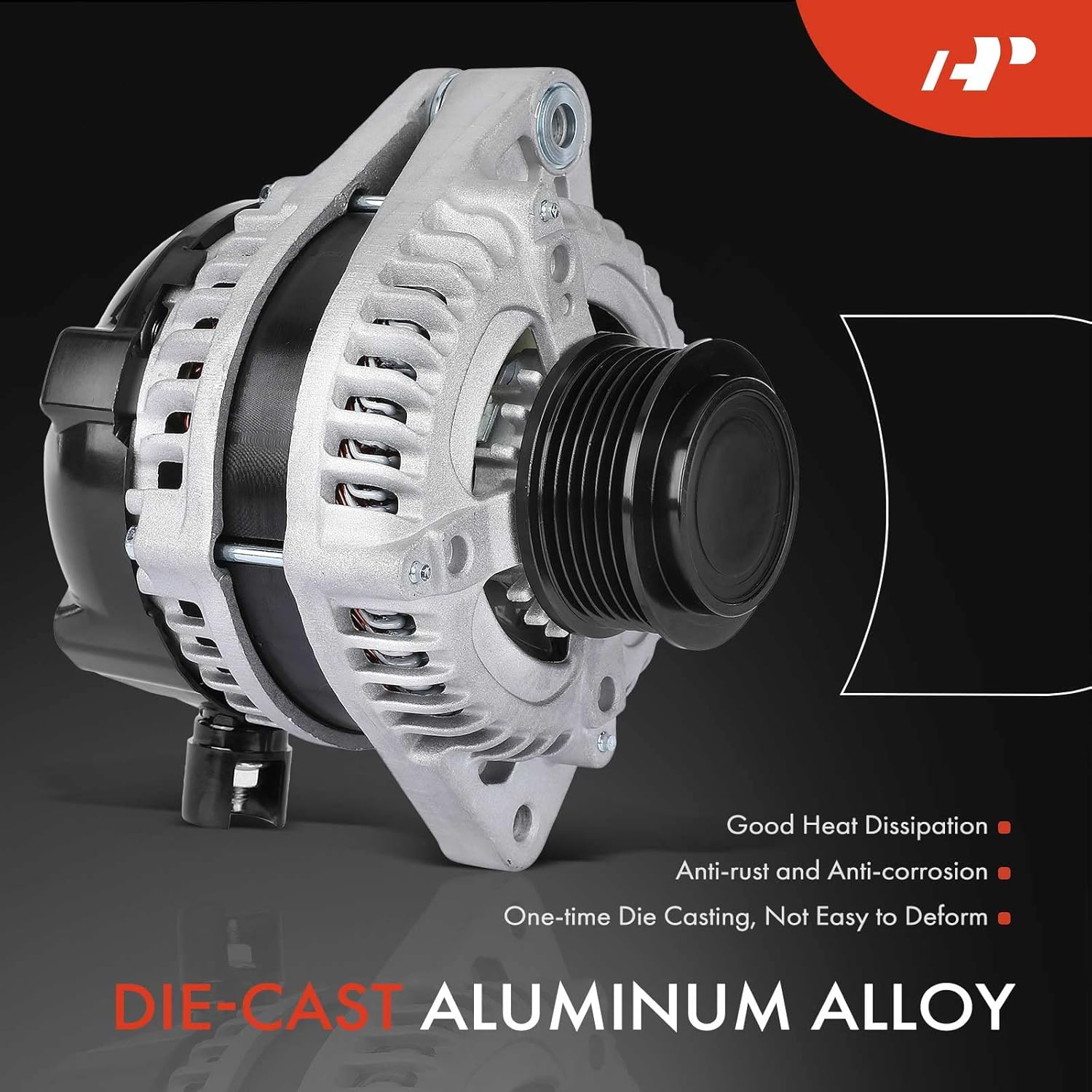A-Premium Alternator Compatible with Acura RDX 2013 2014 2015, 3.5L, 12V 135A 6-Groove Pulley Clockwise Replace# 104210-1890, 31100-R8A-A01
