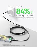 INIU USB C Cable, [2m] 100W Fast Charging USB C to USB C cable, Nylon Braided Phone Charger Type C Data Cord for iPhone 17 16 Pro Max, MacBook, iPad Air, Samsung S25 S24 Ultra, Google Pixel 9, Xiaomi - 3